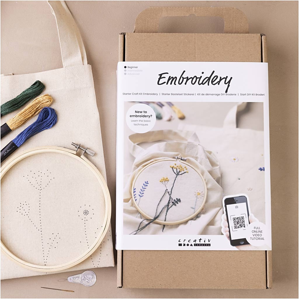 Creativ Starter Craft Kit Embroidery Flowers