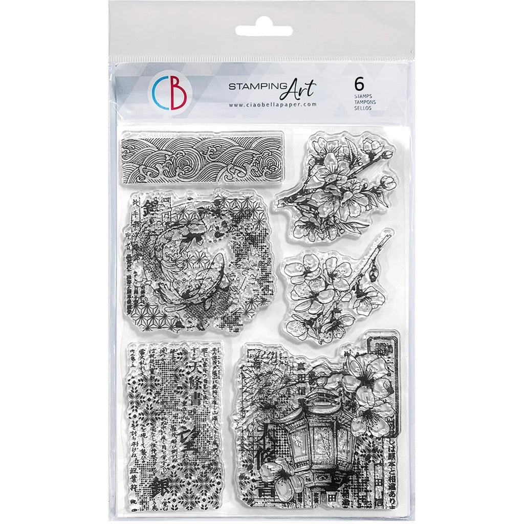 Clear Stamp Set 6"x8" Sakura Blossom