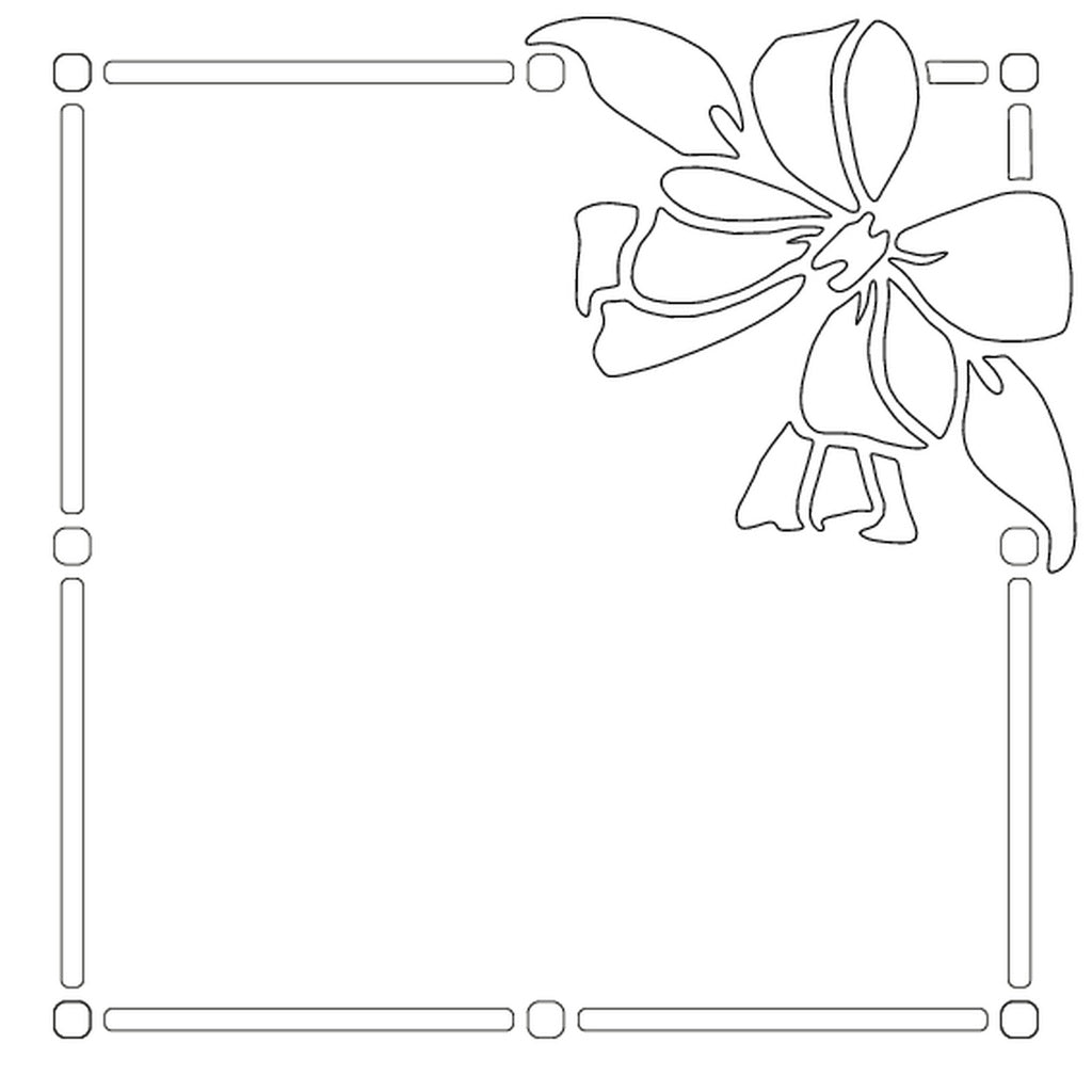 Card-io Bow Frame 6" Square Majemask Stencil